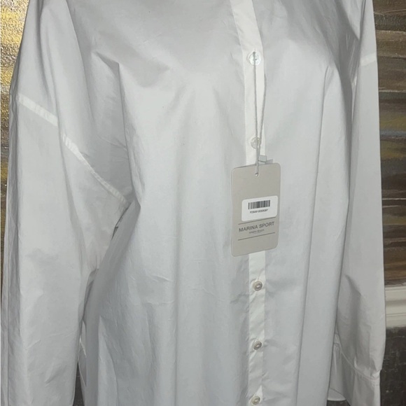 Marina Rinaldi Sport White Cotton Casacca (Tunic) US Size 20 New - Picture 8 of 11